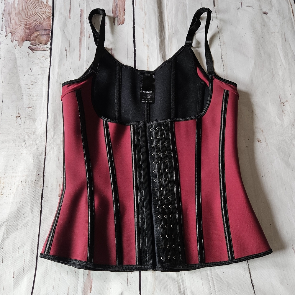 Corset Story Women's Black and Burgandy Corset Size M/L - Picture 5 of 14
